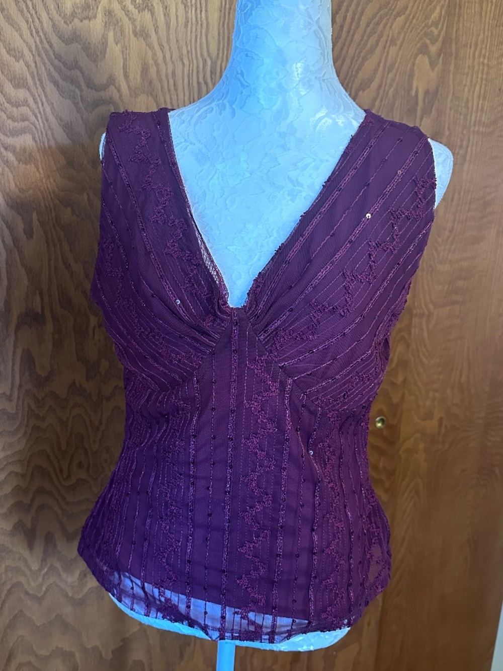 Valerie Stevens Women's Burgundy Vest